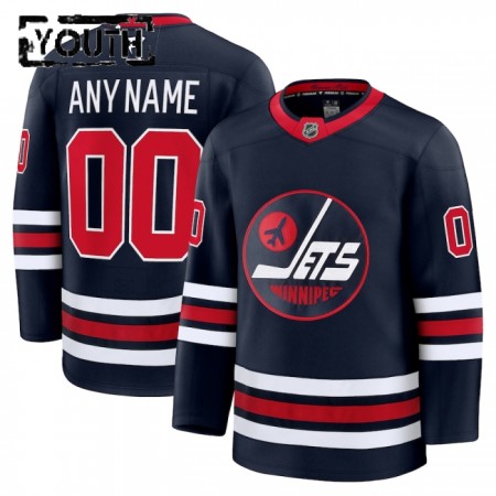 Lapsille NHL Winnipeg Jets Pelipaita Custom Fanatics Premium 2024-25 Kolmas Musta